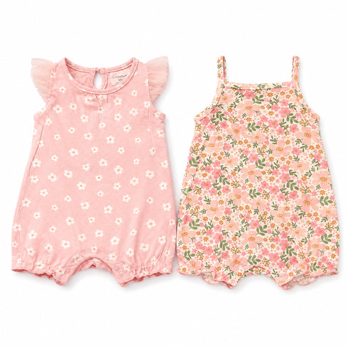 Infant Pack of Two Onesies Pink Printed
