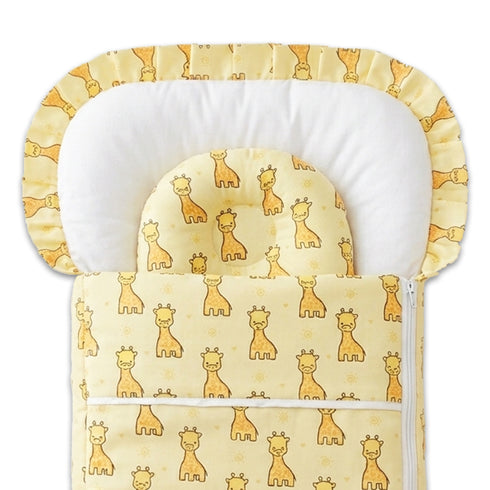 Infants Basics Carry Nest Buttercup Yellow Sunny Safari with Head Pillow