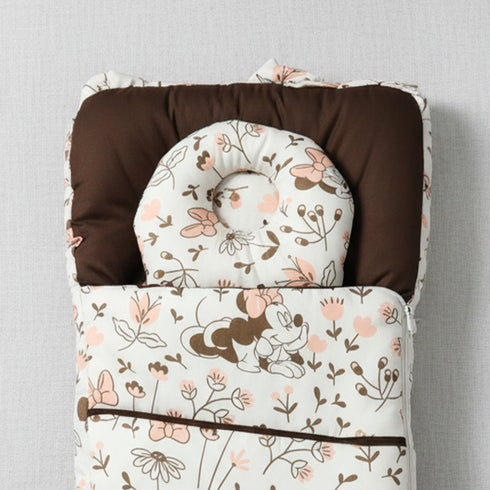 Infants Basics Carry Nest Dusty Rose Minnie with Head Pillow
