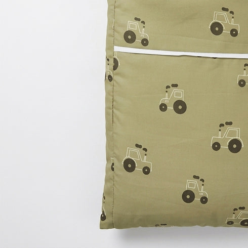 Infants Basics Carry Nest Olive Drab Tractor Trail with Head Pillow