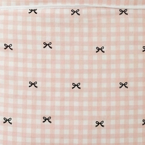 Infants Basics Carry Nest Pink Vintage Bow Gingham with Head Pillow