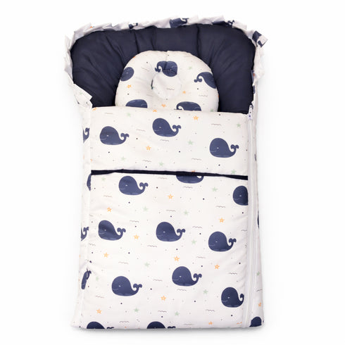 Infants Basics Carry Nest White Dolphins with Head Pillow