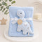 Infants Blanket with Stuff Toy Blue Dino