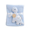Infants Blanket with Stuff Toy Blue Dino