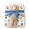 Infants Blanket with Stuff Toy Brown Teddy