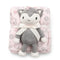 Infants Blanket with Stuff Toy Pink Doll