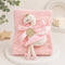 Infants Blanket with Stuff Toy Pink
