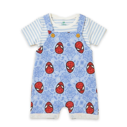 Infants Dungaree Suit Blue Spiderman Dungaree & T-Shirt Set