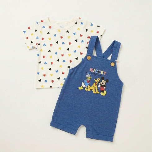 Infants Dungaree Suit Mickey Dungaree & T-Shirt Set