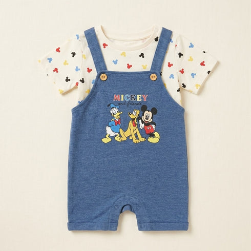 Infants Dungaree Suit Mickey Dungaree & T-Shirt Set
