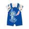 Infants Dungaree Suit Blue White Stitch Character Dungaree & T-Shirt Set