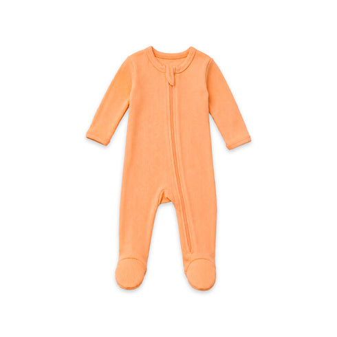 Infants Cotton Full Rompers Pack of Two Peach Flower Print