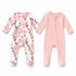 Infants Cotton Full Rompers Pack of Two Pink Flower Print