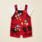 Infants Dungaree Suit Red White Mickey Dungaree & T-Shirt Set
