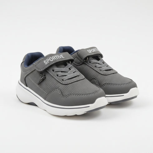 Jogger Shoes for Boys and Girls Dark Grey Sportive