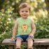Kids Graphic Sando Shirt Green Little Tiger