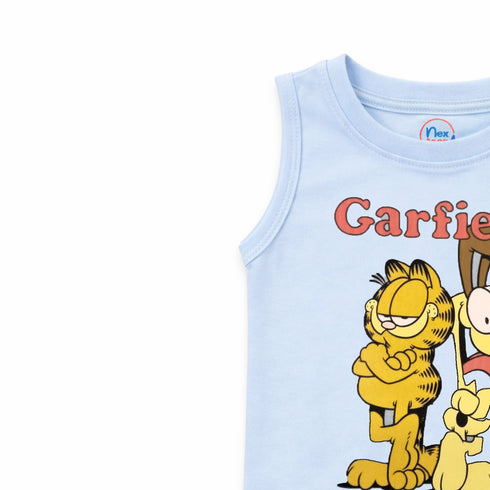 Kids Graphic Sando Shirt Light Blue Garfield