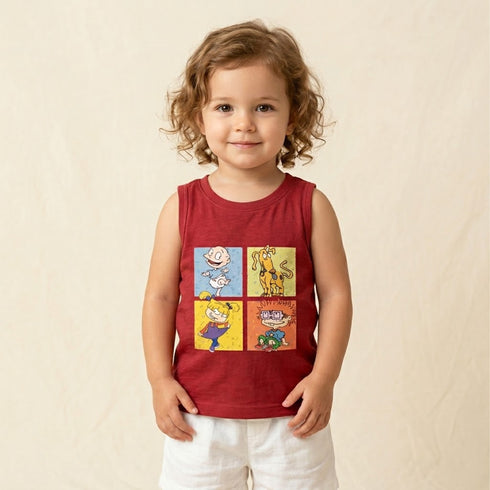 Kids Graphic Sando Shirt Maroon Tommy Pickles