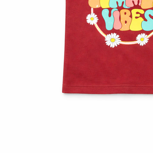 Kids Graphic Sando Shirt Red Summer Vibes