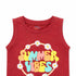 Kids Graphic Sando Shirt Red Summer Vibes