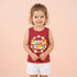 Kids Graphic Sando Shirt Red Summer Vibes