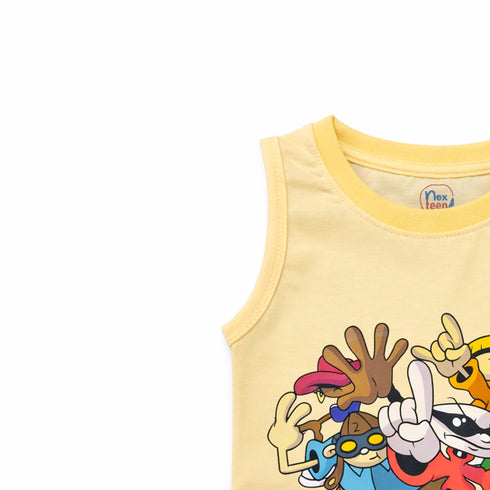 Kids Graphic Sando Shirt Yellow Kids Next Door