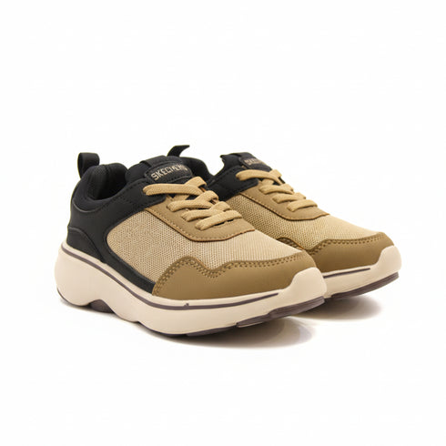 Kids Jogger Shoes Brown & Black Skechers Design