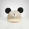 Kids Net Cap Beige Baby Bear Design