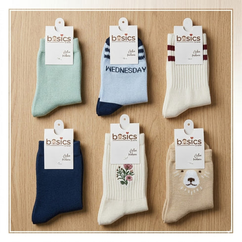 Kids Socks Assorted Colors 1Pair