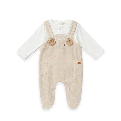 Fleece Lamb Baby Boy Romper Dangri Style 0-6M