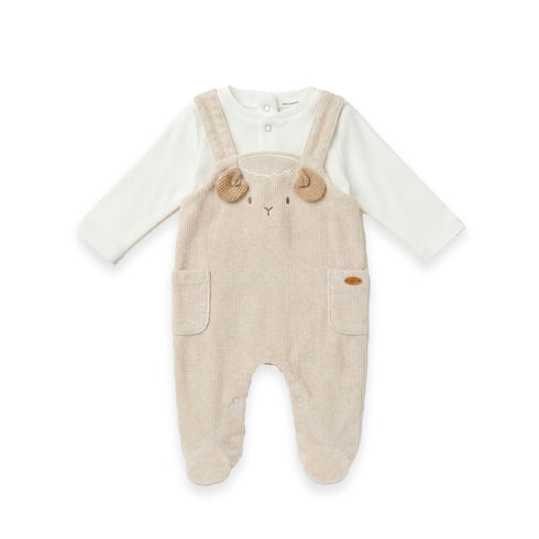 Fleece Lamb Baby Boy Romper Dangri Style 0-6M