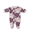 Dusty Lavender Floral Fleece Baby Girl Romper 0-9M