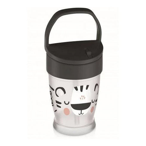 LOVI Cup with Straw JUNIOR 250ml Salt & Pepper 35/356