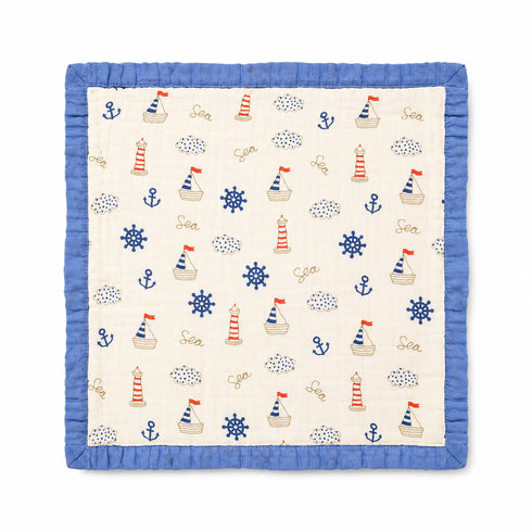 Infant Muslin Layered Blanket and Wrap Sheet Sea Vibes