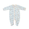 Blue Muslin Cotton Baby Romper 0-9M