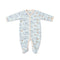 Blue Muslin Cotton Baby Romper 0-9M