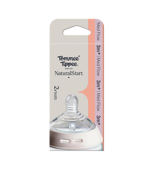Tommee Tippee Natural Start Medium Flow Teats Pack Of 2