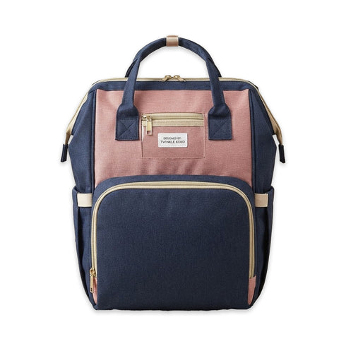 Navy Baby Bag with Diaper Storage & Changing Mat
