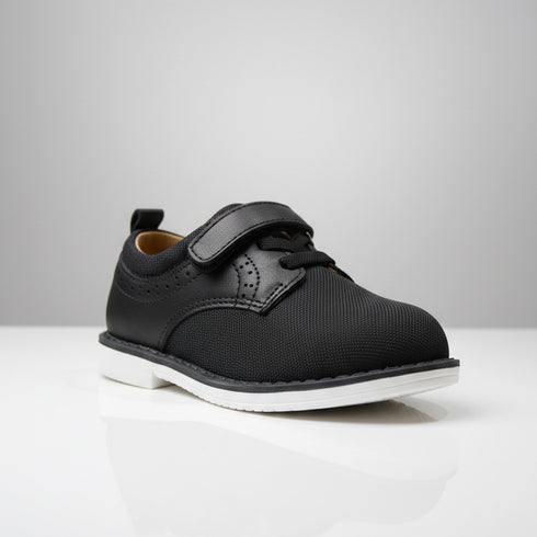 Navy Fabric Derby Boys Shoes