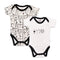 Pack of 2 Baby Bodysuits White Jungle