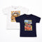 Pack of 2 Baby T-Shirts Navy and White McQueen