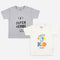 Pack of 2 Baby T-Shirts White Grey Cool Kid