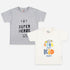 Pack of 2 Baby T-Shirts White Grey Cool Kid