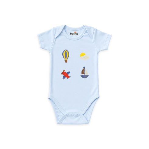 Pack of 10 Baby Starter Gift Set Blue Aeroplanes Embroidered
