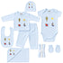 Pack of 10 Baby Starter Gift Set Blue Aeroplanes Embroidered