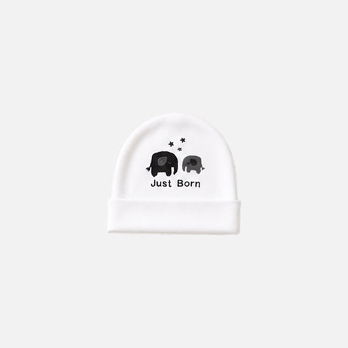 Pack of 10 Baby Starter Gift Set White Baby Elephant Embroidered