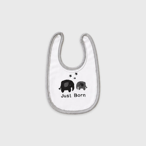 Pack of 10 Baby Starter Gift Set White Baby Elephant Embroidered