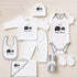 Pack of 10 Baby Starter Gift Set White Baby Elephant Embroidered
