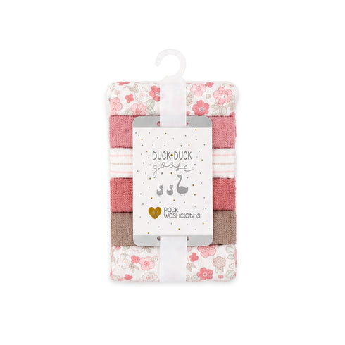 Pack of 12 Baby Washcloths Face Towels Pink Floral