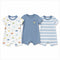 Pack of Three Onesies Half Rompers Dino